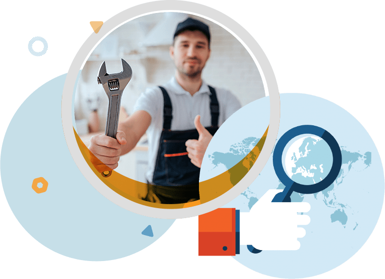 plumber-themed SEO graphic plumber-themed SEO graphic