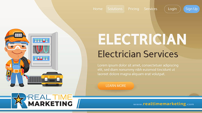 Electrician Cable Man in Front of a Switchboard Electrician Cable Man in Front of a Switchboard
