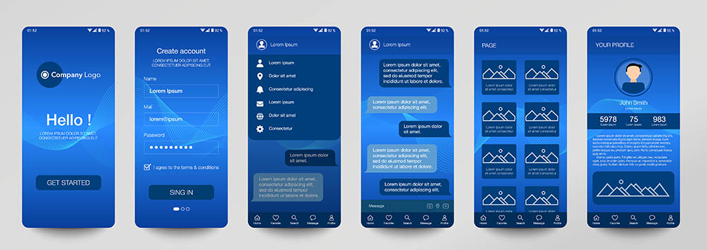 mobile screen showing a sample website mobile screen showing a sample website