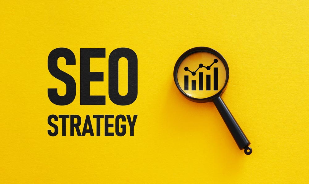 SEO strategy is shown using a text SEO strategy is shown using a text