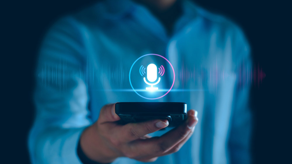 voice search button on a smartphone voice search button on a smartphone