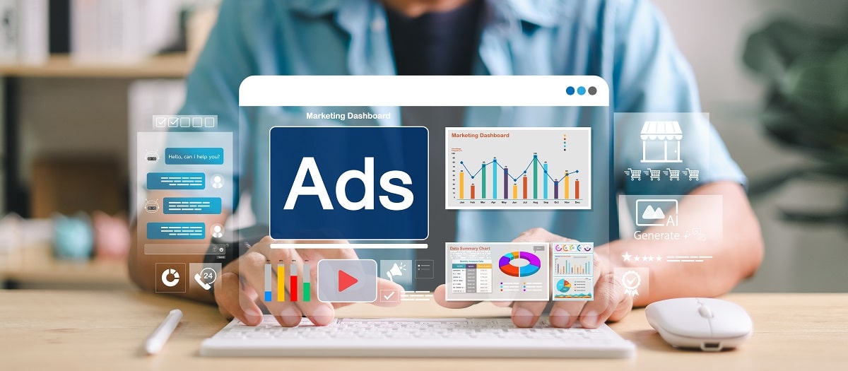 PPC ads dashboard with metrics PPC ads dashboard with metrics